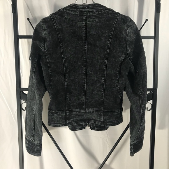 MIRROR Stonewashed, Distressed Denim Jacket - Picture 5 of 8